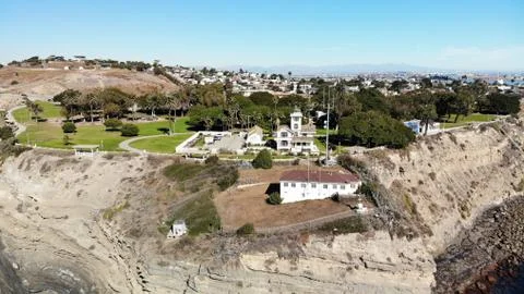 Aerial Point Fermin Lighthouse Stock Photos