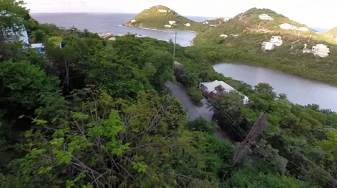 Aerial of Pool in Antigua Video stock 49617695
