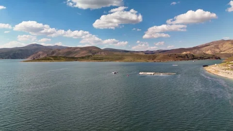 Aerial Progression Over Dam Video stock 339170790