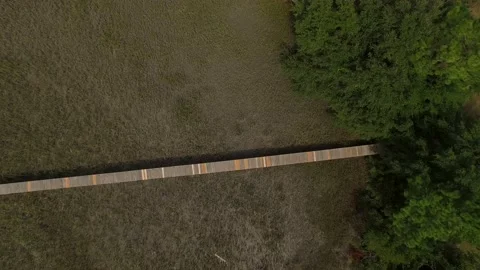 Aerial of property by a marsh Stock Footage 167372088