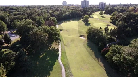 Aerial Public Golf Course Stock Footage