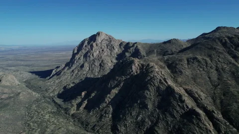 Aerial pullback of iconic rock formations in southern Arizona Stock Footage 232428537