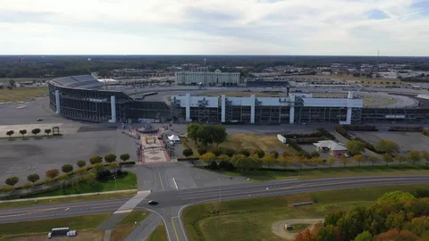 Aerial Pullback Shot of Dover International Speedway Stock-Footage 118354663