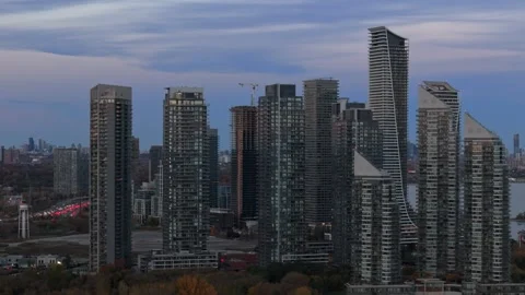 Aerial pulling back from condominiums Stock Footage 254307474