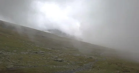 Aerial Push Out Clouds Nature Mountains Stock Footage 161496443