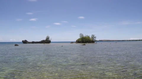 Aerial push towards outer islands. 스톡 동영상 66487622