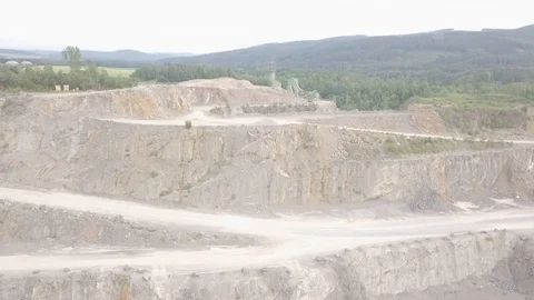Aerial Quarry Stone Pit Stock Footage 110714153