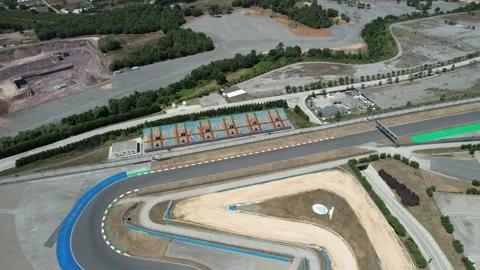 Aerial racing track Stock Footage 202307300