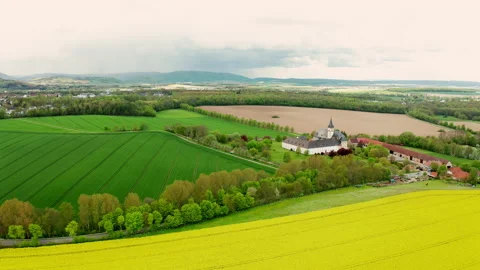 Aerial of rapefield Stock Footage 154452574
