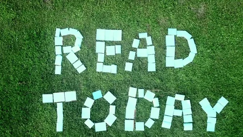 Aerial with reading message Stock Footage 121063535