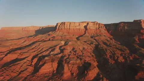 AERIAL Red sandstone cliffs in Grand Canyon, USA World famous tourists Video stock 336577547