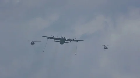 Aerial refueling operation Video stock 76031792