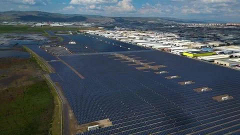 Aerial Renewable Energy Infrastructure Stock-Footage 337403268