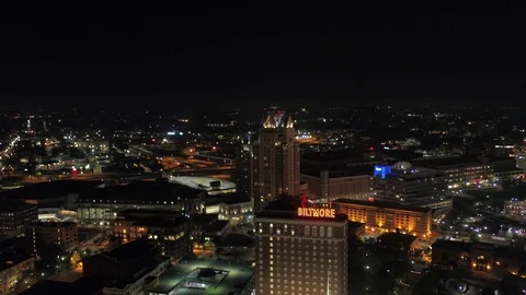 Aerial Rhode Island Providence July 2017 Night 4K Inspire 2 Stock Footage