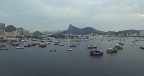 Aerial - Rio de Janeiro / Baía de Guanabara 04 Stock Footage