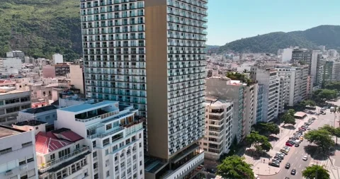 Aerial Rio de Janeiro Brazil Rooftop Pool Stock Footage 187341253