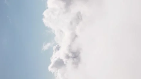 Aerial rising view flying through amazingly beautiful white cloudscape. Pic.. Stock-Footage 285231431