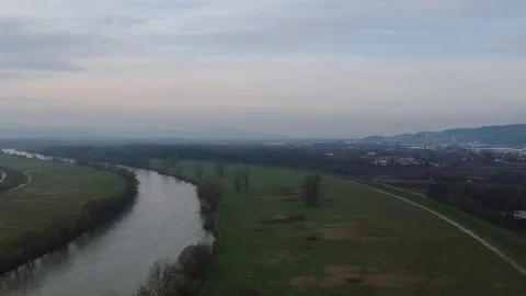 Aerial river 01 Stock Footage