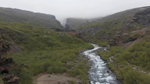 Aerial of river in canyon 스톡 동영상 127602863