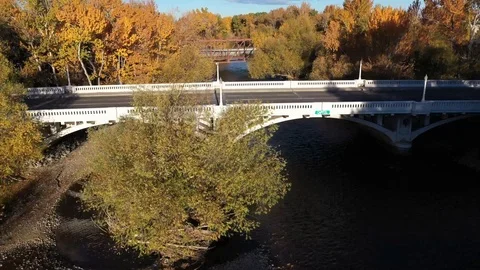 Aerial River Edge Stock Footage 99003384