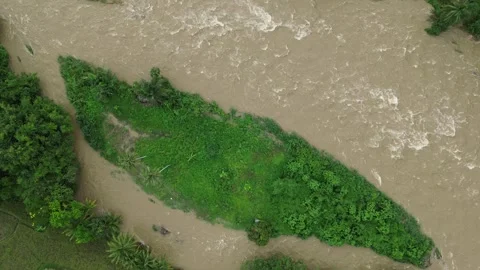 Aerial River Flow Stock Footage 259942208