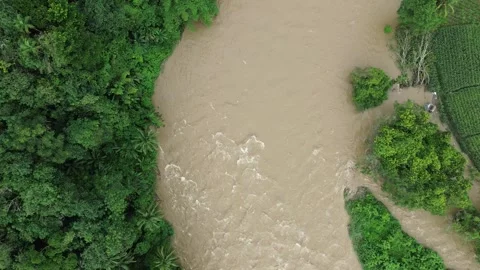 Aerial River Flow Stock Footage 259942362