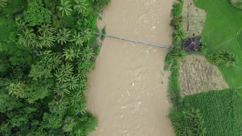 Aerial River Flow Stock Footage 259942762