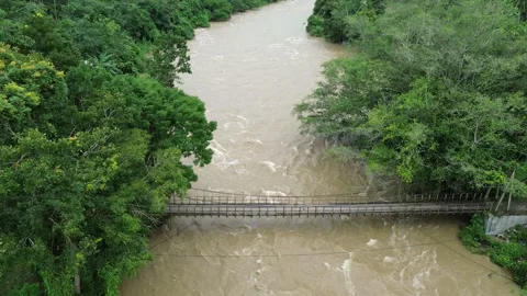 Aerial River Flow Stock Footage 259942764