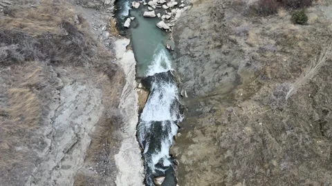 Aerial river flowing Stock Footage 262953668
