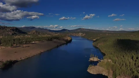 Aerial River Stock Footage 214463638