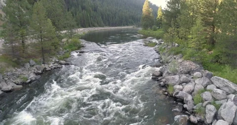 Aerial of a river Stock Footage 281514839