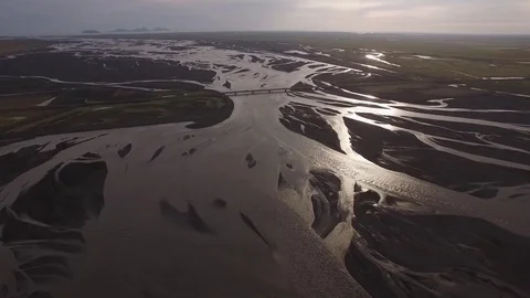 Aerial River in Iceland 動画素材 82306599