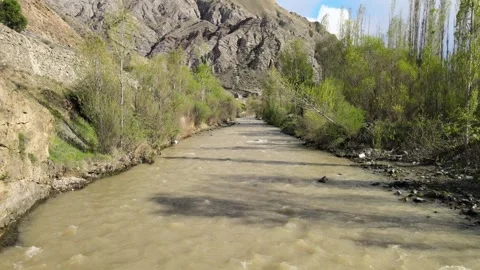 Aerial river landscape Stock-Footage 240194955