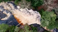 Aerial River Rapids Stock Footage