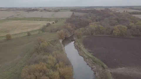 Aerial River View Stock Footage 103230446