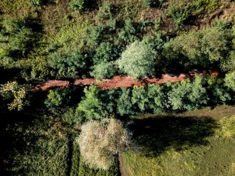 Aerial river view Stock Photos
