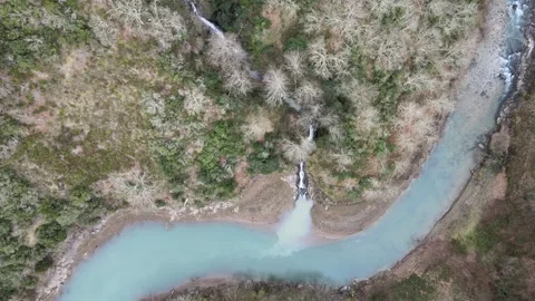 Aerial river waterfall Stock-Footage 263711569