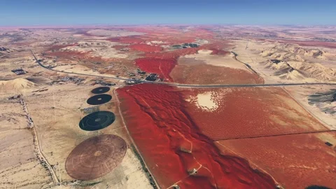 Aerial of Riyadh - Red Sand Dunes. Saudi Arabia Stock Footage 308340896
