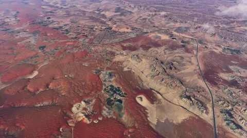 Aerial of Riyadh - Red Sand Dunes. Saudi Arabia Stock Footage 308340922