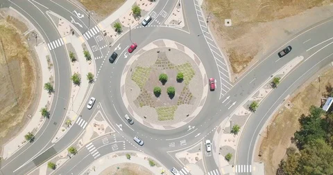 Aerial Road Circle Rotation Stock Footage 101734997