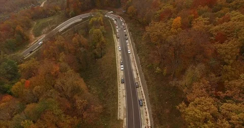 Aerial road Stock Footage 100087037