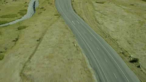 Aerial of a road Stock Footage 159046756