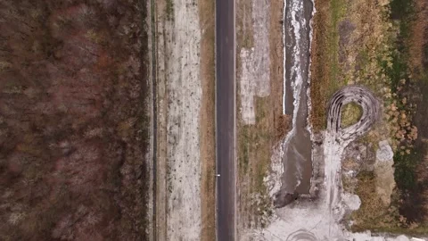 Aerial Road Survey, Elevated Perspective Of Street Network With Ongoing Building Stock Footage 325452074