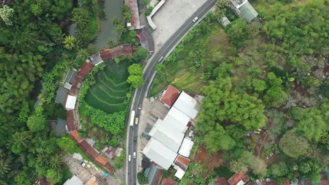 Aerial road at West Java Indonesia Stock Footage 211913668