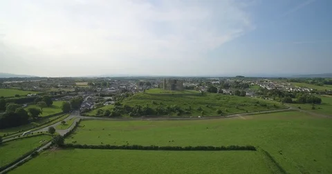 Aerial, Rock Of Cashel, County Tipperary, Ireland Stock Footage