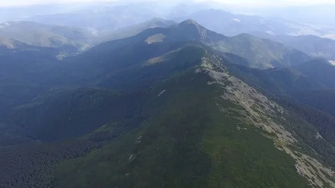 Aerial rocky mountain range Video stock 79756875