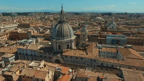 Aerial Rome Italy Stock Footage