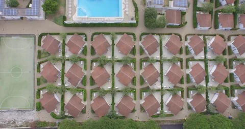Aerial of rooftop settlement Stock Footage 89962383