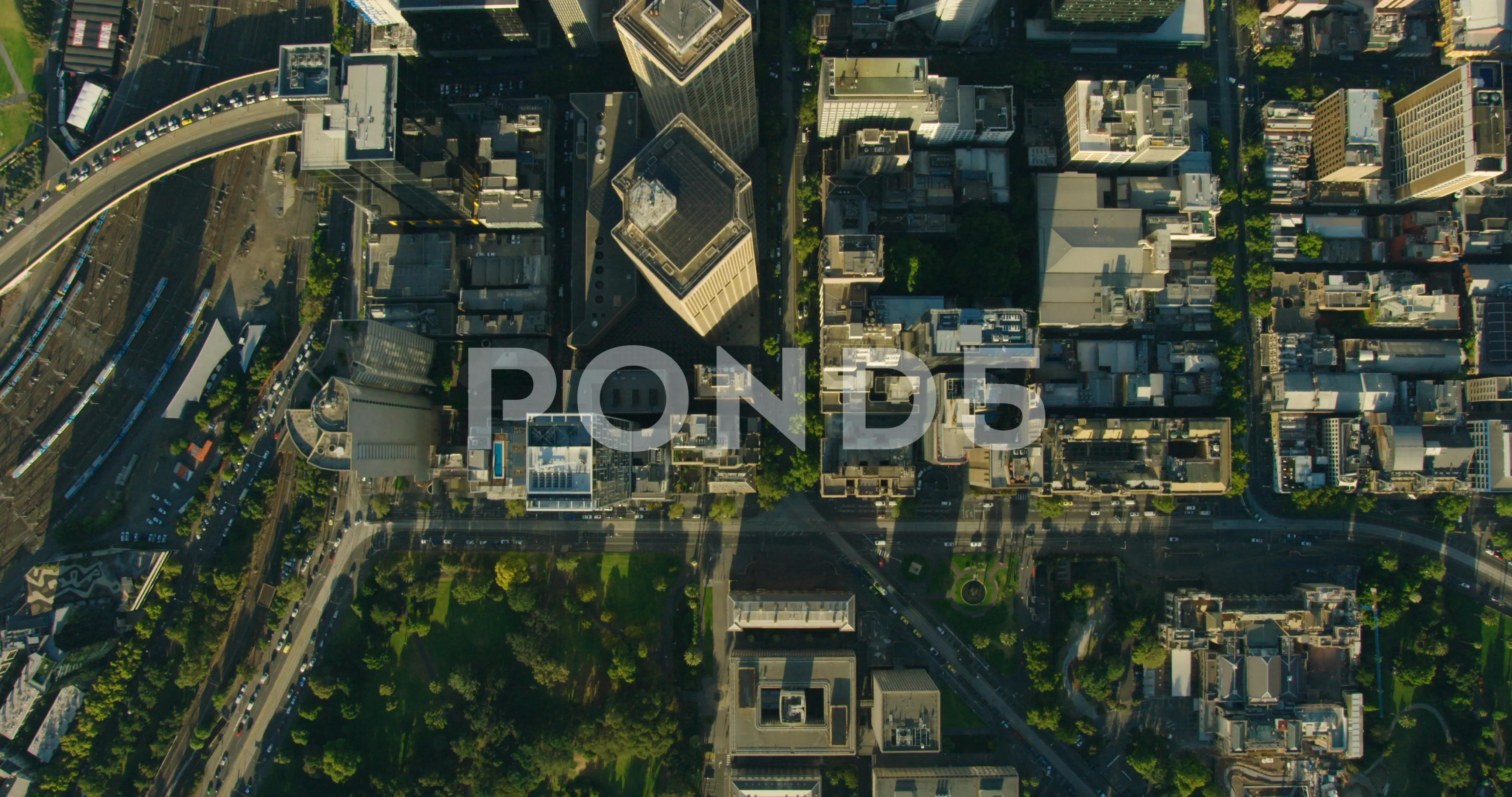 Melbourne Satellite And Street View Aerial Rooftop View Melbourne City Skysc... | Stock Video | Pond5