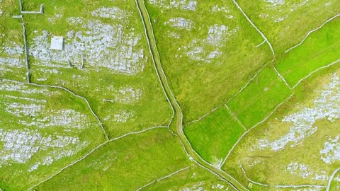Aerial rotating top-down view of Inishmore island, Galway Bay, Ireland 스톡 동영상 248189937